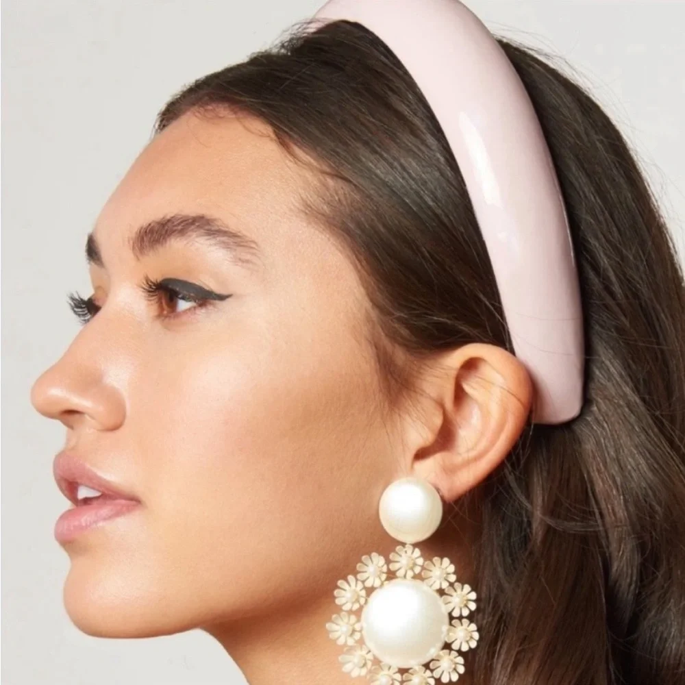 Lele Sadoughi Alice Padded Headband Light Pink Gloss